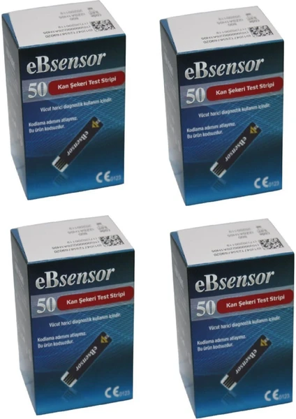 Ebsensor Kan Şeker Ölçümstribi X4 Kutu (200 Ölçüm)