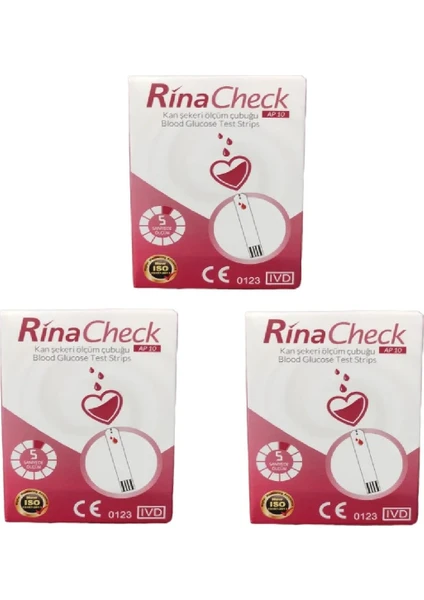 Rina Check Ölçüm Stribi  x 3 Kutu (150 Ölçüm)