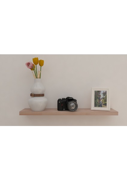 Masif Ahşap Duvar Rafları Kayın-10 Cm-40 Cm-3 cm