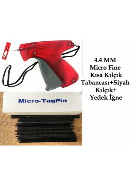 4.4 mm Micro Fine Kısa Siyah Kılçık ve Etiket Takma Tabancası