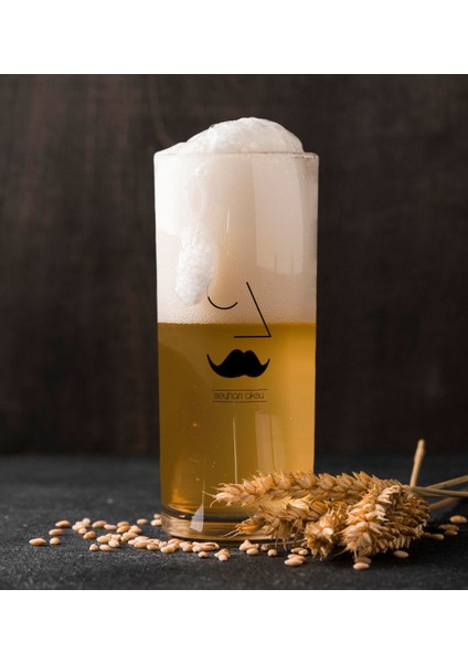 Kişiye Özel Picasso Erkek Figür Renkli Baskılı Hiball Bira Bardağı-1