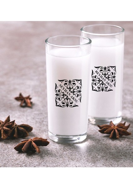Kişiye Özel Renkli Baskılı Isimli Ikili Rakı Bardağı Seti-10