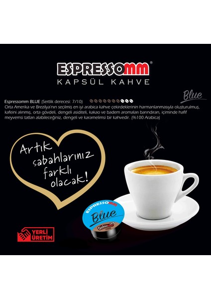 ® Blue Kapsül Kahve Kafeinsiz 20'li Tchıbo Cafissimo® Uyumlu*