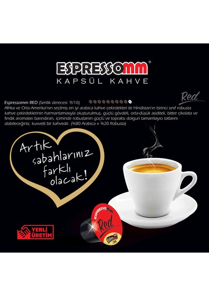 Red Kapsül Kahve 20'li Nespresso Uyumlu