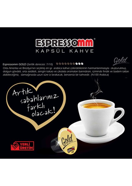Gold Kapsül Kahve 20'li Nespresso Uyumlu modelleri
