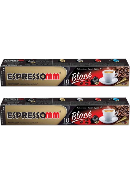 Black Kapsül Kahve 20'li Nespresso Uyumlu
