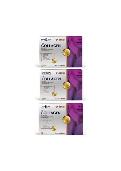 DAY2DAY The Collagen Beauty 30 Tüp x 40 ml Mango 3 Kutu Skt 03-2023