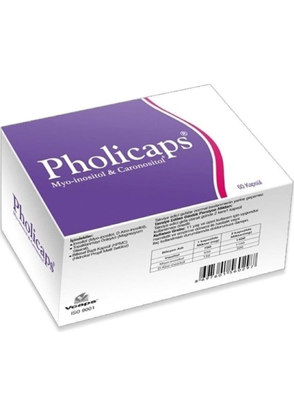 Pholicaps Myo-Inositol & Caronositol 60 Kapsül x 2 Adet fiyatları