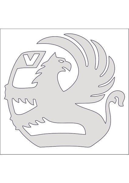 Vauxhall Ejderha Bayrak Kartal Hayvan Sticker 00881