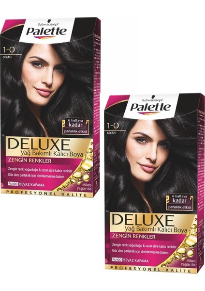 Deluxe Saç Boyası Siyah 1-0 2 Adet