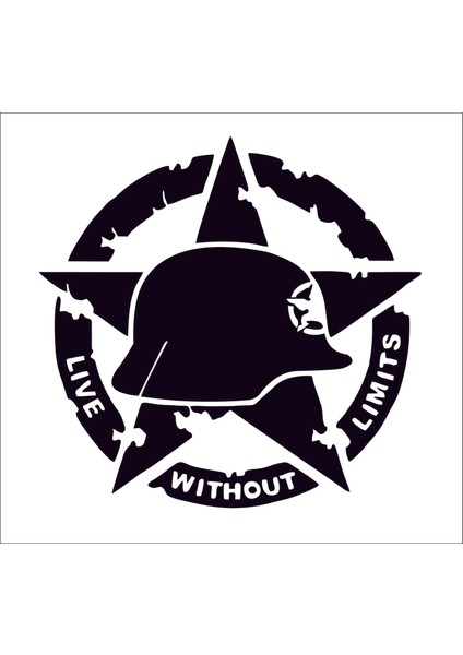 Off Road Army Offroad Askeri Yıldız Sticker 00922