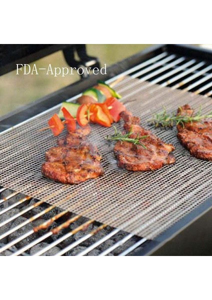 Mangal Barbekü Örtüsü Teflon Örgü 5’li 60X43 cm