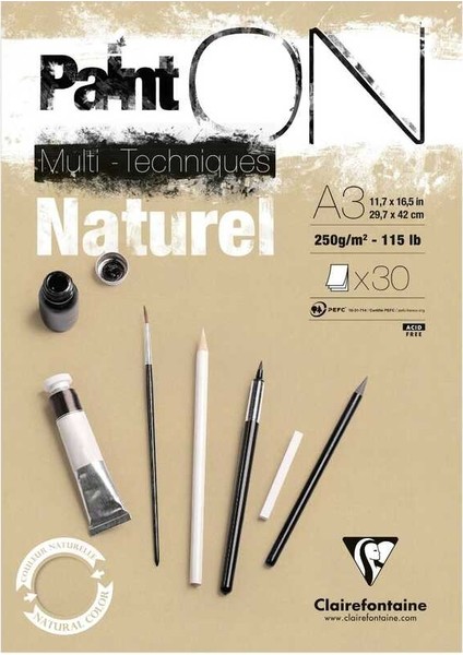 Paint-On Karışık Teknik Blok Naturel A3 250 gr 30 Yaprak