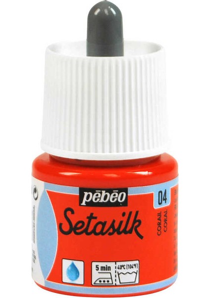 Setasilk Ipek Boya 45 ml Şişe - 04 Coral