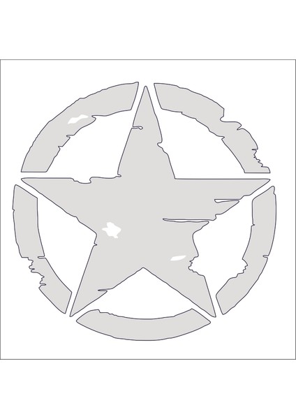 Askeri Yıldız Off Road Army 4x4 Offroad Sticker 00961