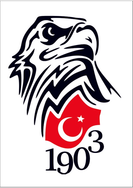 Kara Kartal Beşiktaş 1903 Sticker 00966