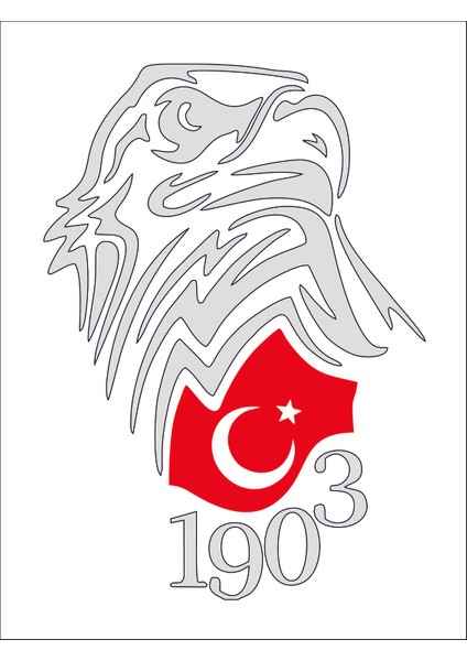 Kara Kartal Beşiktaş 1903 Sticker 00966