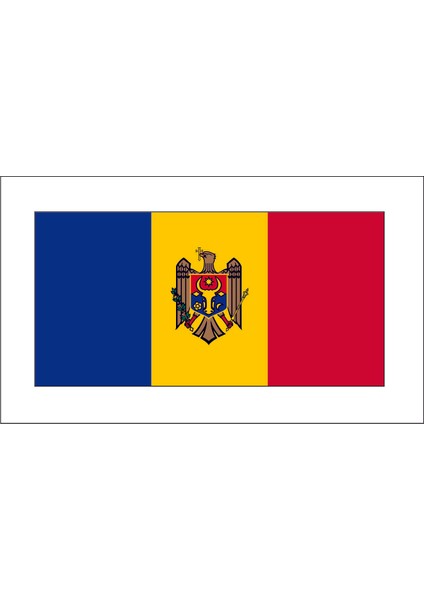 Moldova Bayrağı Sticker 00785