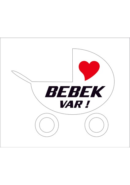 Arabada Bebek Var Sticker 00951