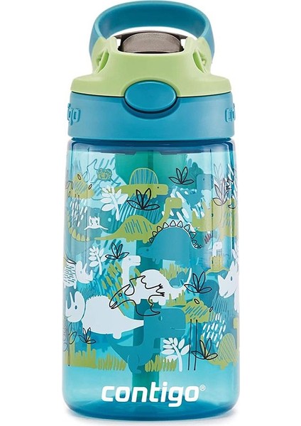 Gizmo Flip Tek El Bas Iç Emzikli Çocuk Su Matarası Dino 420ML