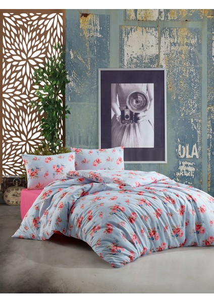 Weekend Home, Çift Kişilik Nevresim Seti Aıda Mavi