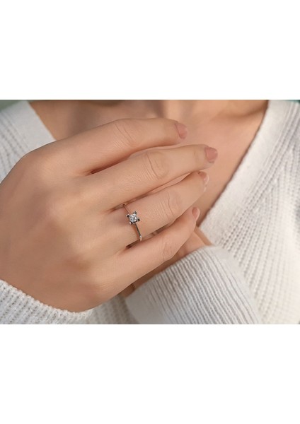 F Renk 0,20 Karat Pırlanta Tektaş Yüzük 0417R0248 fırsatları