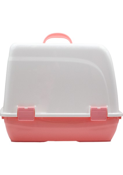 Kapalı Üstten Açılır Somon Renkli Kedi Tuvaleti fiyatları