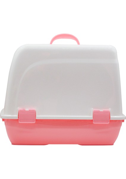 Kapalı Üstten Açılır Somon Renkli Kedi Tuvaleti modelleri