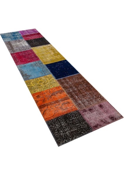 Patchwork Renkli P_08 84X297CM 2.49 M2 El Dokuma Halı fırsatları