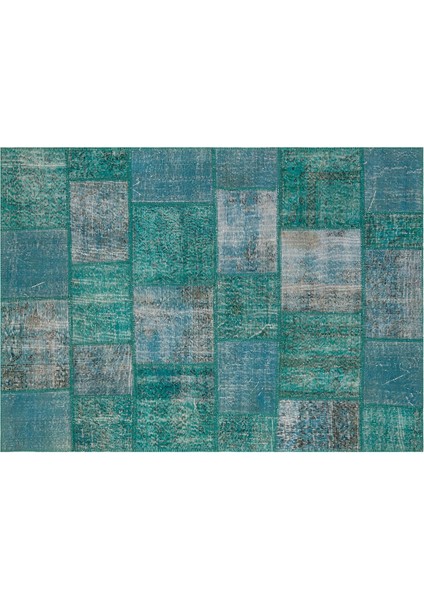 Patchwork Turkuaz P_94 160X220CM 3.52 M2 El Dokuma Halı
