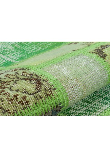 Patchwork Yeşil P_06 80X295CM 2.36 M2 El Dokuma Halı modelleri