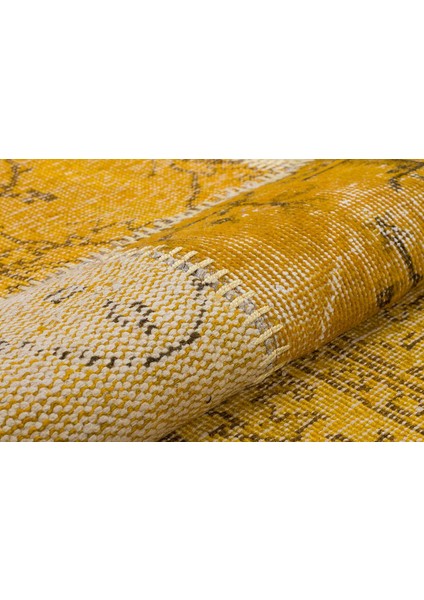 Patchwork Sarı P_25 120X120CM 1.44 M2 El Dokuma Halı fiyatları