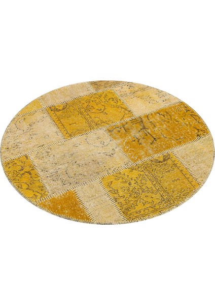 Patchwork Sarı P_25 120X120CM 1.44 M2 El Dokuma Halı modelleri
