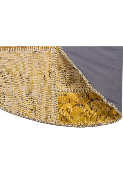 Patchwork Sarı P_25 120X120CM 1.44 M2 El Dokuma Halı fırsatları