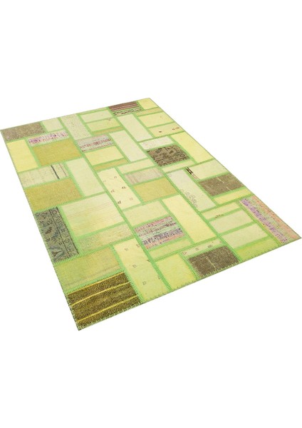 Patchwork Yeşil P_52 120X170CM 2.04 M2 El Dokuma Halı modelleri
