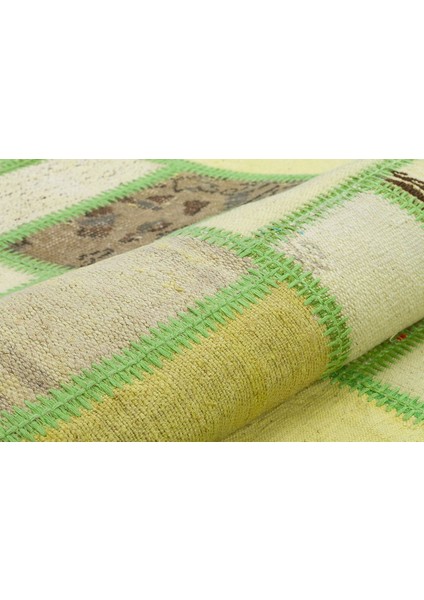 Patchwork Yeşil P_52 120X170CM 2.04 M2 El Dokuma Halı fırsatları