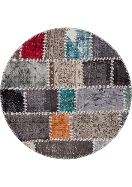Patchwork Renkli P_34 110X110CM 1.21 M2 El Dokuma Halı