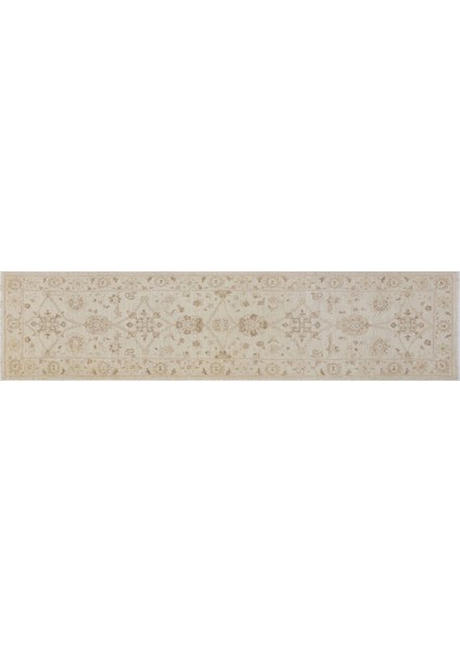 Afgan Uşağı Hajıba 68S Ivory/ıvory El Dokuma Halı ÖLÇÜ;74X302CM 2.23M2