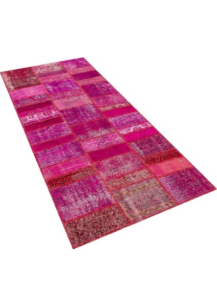 Patchwork Pembe P_15 106X242CM 2.57 M2 El Dokuma Halı fırsatları