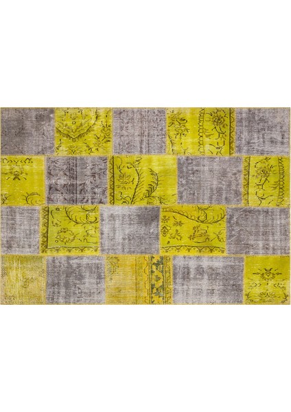 Patchwork Sarı P_88 164X240CM 3.94 M2 El Dokuma Halı