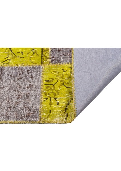 Patchwork Sarı P_88 164X240CM 3.94 M2 El Dokuma Halı fiyatları