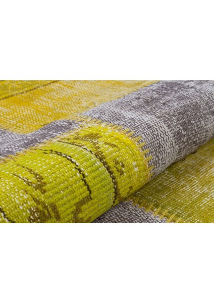 Patchwork Sarı P_88 164X240CM 3.94 M2 El Dokuma Halı modelleri