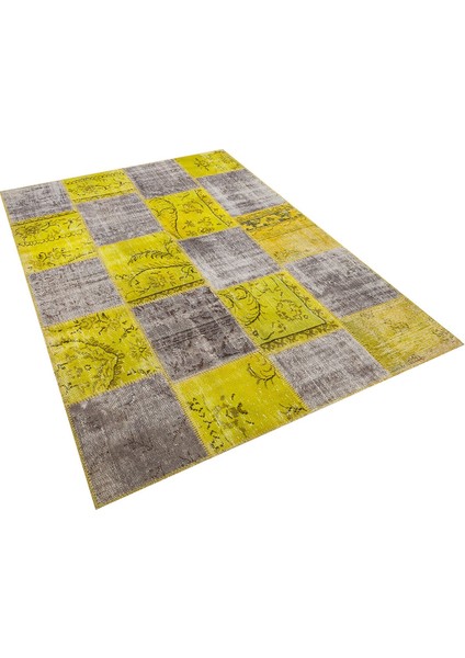 Patchwork Sarı P_88 164X240CM 3.94 M2 El Dokuma Halı fırsatları