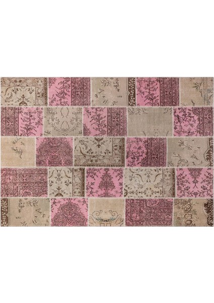 Patchwork Pembe P_137 200X288CM 5.76 M2 El Dokuma Halı