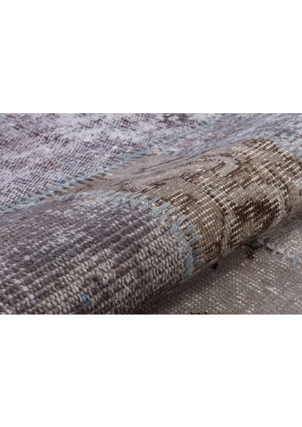 Patchwork Gri P_35 114X114CM 1.3 M2 El Dokuma Halı modelleri
