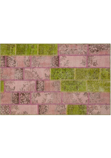 Patchwork Pembe P_42 115X175CM 2.01 M2 El Dokuma Halı