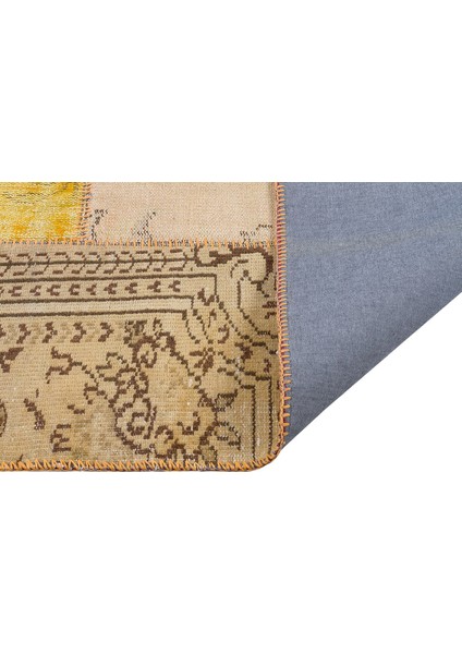 Patchwork Sarı P_83 170X240CM 4.08 M2 El Dokuma Halı fiyatları