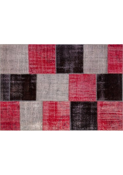 Patchwork Kırmızı P_90 140X200CM 2.8 M2 El Dokuma Halı