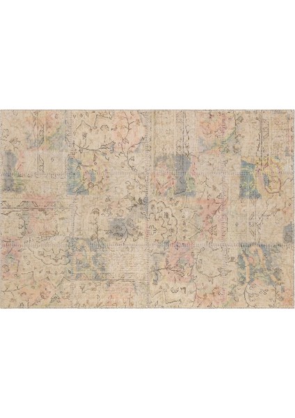 Patchwork Bej P_58 116X170CM 1.97 M2 El Dokuma Halı