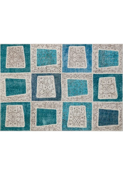Patchwork Mavi PA_04 140X193CM 2.7 M2 El Dokuma Halı